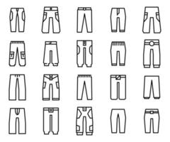 ilustración de línea de iconos de pantalón vector