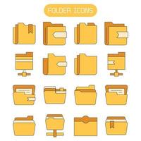 data folder icons vector