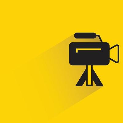 video camera on tripod illustration