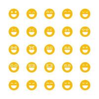 emoticons round buttons set vector