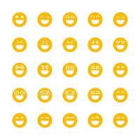 conjunto de botones redondos de emoticonos vector