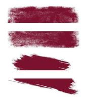 Latvia flag with grunge texture vector