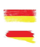 North ossetia flag with grunge texture vector