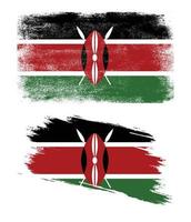 Kenya flag with grunge texture vector