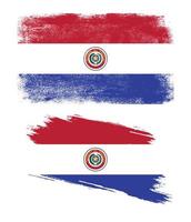 Paraguay flag with grunge texture vector