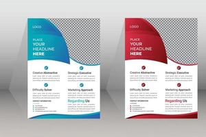 A4 Flyer Design Template And Company With Creative Business Agency Design vector