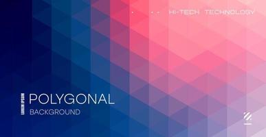 Triangle polygonal abstract background. Colorful gradient design. Low poly shape banner. vector
