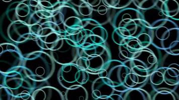 Abstract background with moving particles in black.Blue light loop animation. video