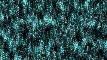 Abstract background with moving particles in black.Blue light loop animation. video