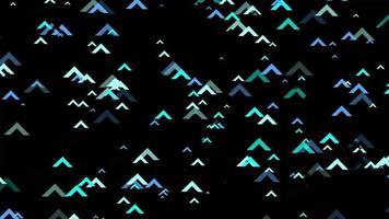 Abstract background with moving particles in black.Blue light loop animation. video