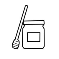 Honey Food Spa for Relax Hand drawn organic line Doodle vector