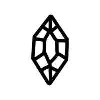 Diamond Charm Stone Hand drawn organic line Doodle vector