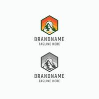 Mountain adventure logo icon design template premium vector