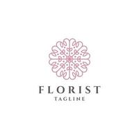 inspiración para el diseño del logo de la floristería. belleza y concepto decorativo. cosmético, spa, salón de belleza de lujo - vector