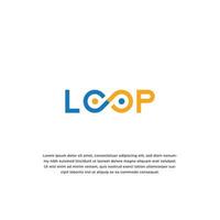Simple and unique word mark loop idea logo design template vector illustration
