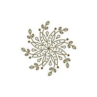 inspiración para el diseño del logo de la floristería. belleza y concepto decorativo. cosmético, spa, salón de belleza de lujo - vector