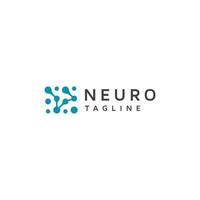 Neuro or neuron logo icon design template flat vector