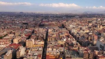 Mexico, Panoramic skyline view of Mexico City Zocalo historic center, downtown and financial center from the observation deck at the top of Latin American Tower, Torre Latinoamericana video