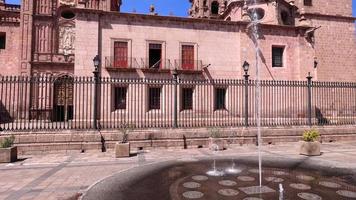 Mexiko, Michoacan, berühmte malerische Morelia-Kathedrale auf der Plaza de Armas im historischen Stadtzentrum