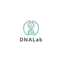 DNA Lab Logo Design Template - Vector