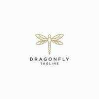 Dragonfly Logo Icon Design Template. Elegant, Modern, Premium flat Vector