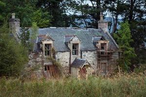 Aviemore, Scotland, UK, 2015. Abandoned property near Aviemore photo