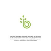 Letter B nature logo icon design template. Leaf vector illustration