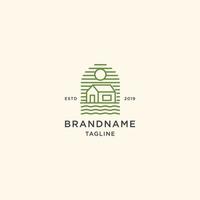 House logo design template. Retro, vintage, badge vector illustration