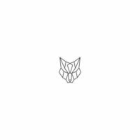 Fox Logo Icon Design Template Vector. Minimalist, Line art, modern - Vector