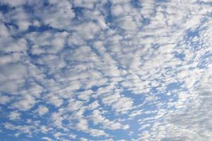 Altocumulus clouds and blue sky background. photo
