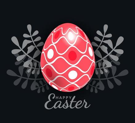 Easter egg with Beautiful exotic pattern, vector, Illustration.