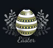 Easter egg with Beautiful exotic pattern, vector, Illustration. vector