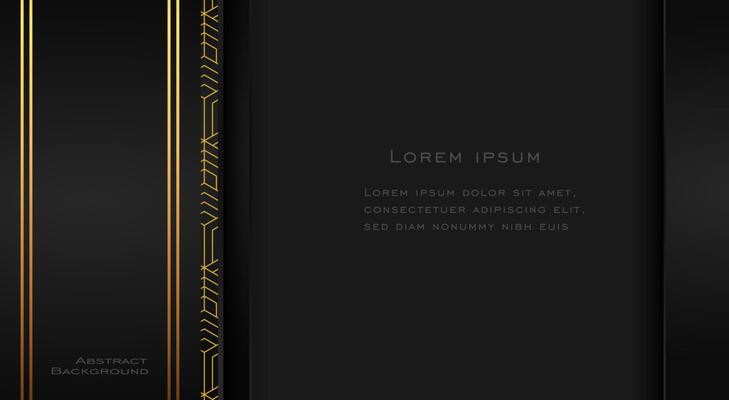 black abstract luxury background. with gold pattern