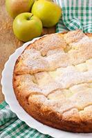 Apple pie with custard photo