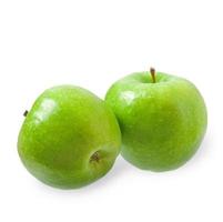 manzana verde aislada sobre fondo blanco foto