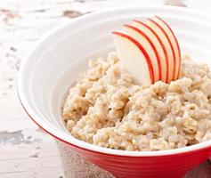 Breakfast - Useful oatmeal with apples photo