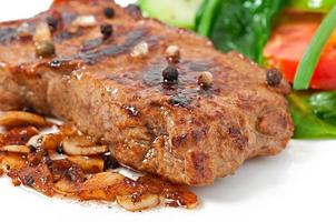 Grilled steak and vegetables photo