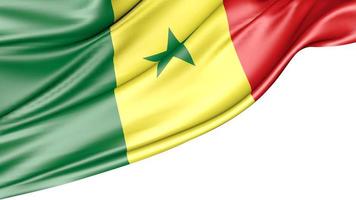 Senegal Flag Isolated on White Background, 3D Illustration photo