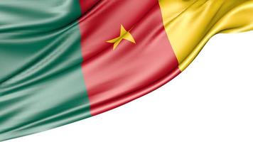 Cameroon Flag Isolated on White Background, 3D Illustration photo