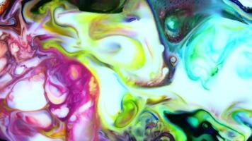 fundo de textura de ondas de tinta líquida sacral galáctico colorido abstrato video