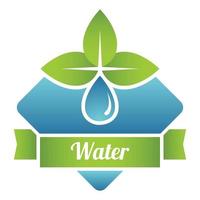 logotipo de emblema de agua redonda. diseño creativo para el logo de la gota de agua. icono moderno para etiqueta de agua. plantilla de logotipo para agua mineral fresca. vector