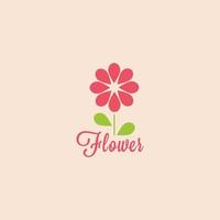 flower plant flat icon. simple flower logo vector. organic product logotype.