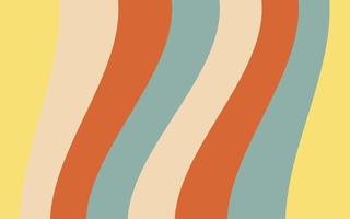 Banner in the style of 1970's good vibes. The waves and lines are multicolored. Vector psychedelic fun element for design. Use for printing, wallpaper, packaging, background.