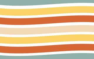 Banner in the style of 1970's good vibes. The waves and lines are multicolored. Vector psychedelic fun element for design. Use for printing, wallpaper, packaging, background.