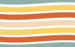 Banner in the style of 1970's good vibes. The waves and lines are multicolored. Vector psychedelic fun element for design. Use for printing, wallpaper, packaging, background.