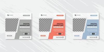 Digital business marketing social media post template. vector