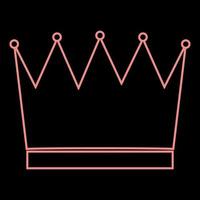 Neon crown the red color vector illustration flat style image