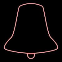 Neon bell the red color vector illustration flat style image