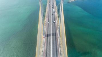 natal, rio grande do norte, brasil, alrededor de mayo de 2019 vista aérea del puente newton navarro de la ciudad de natal, rn. foto