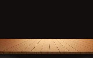 Wooden table with dark background. Space for product or text photo